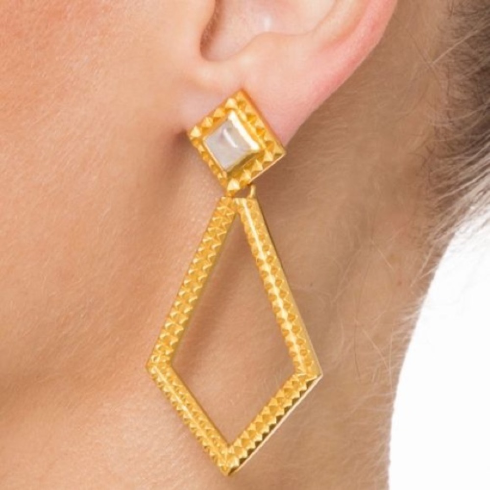 Julie Vos Cairo Earrings 24k plated gold